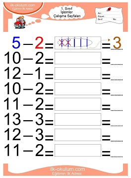 Çocuklar İçin toplam işlemi yaprak testleri 